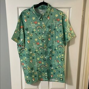 Green St. Patrick's Day Men's Shirt NWOT XL